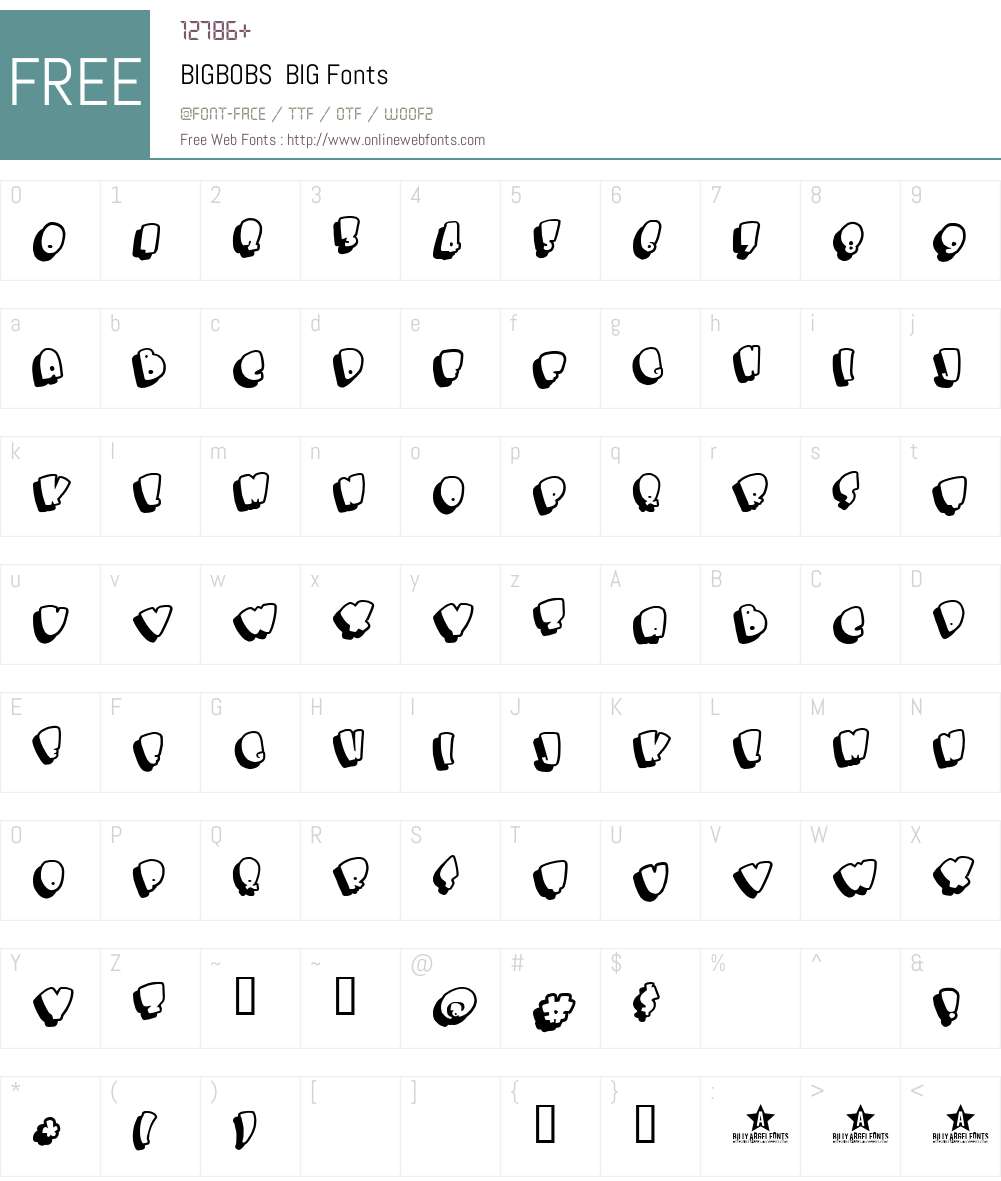 BIGBOBS Font Screenshots