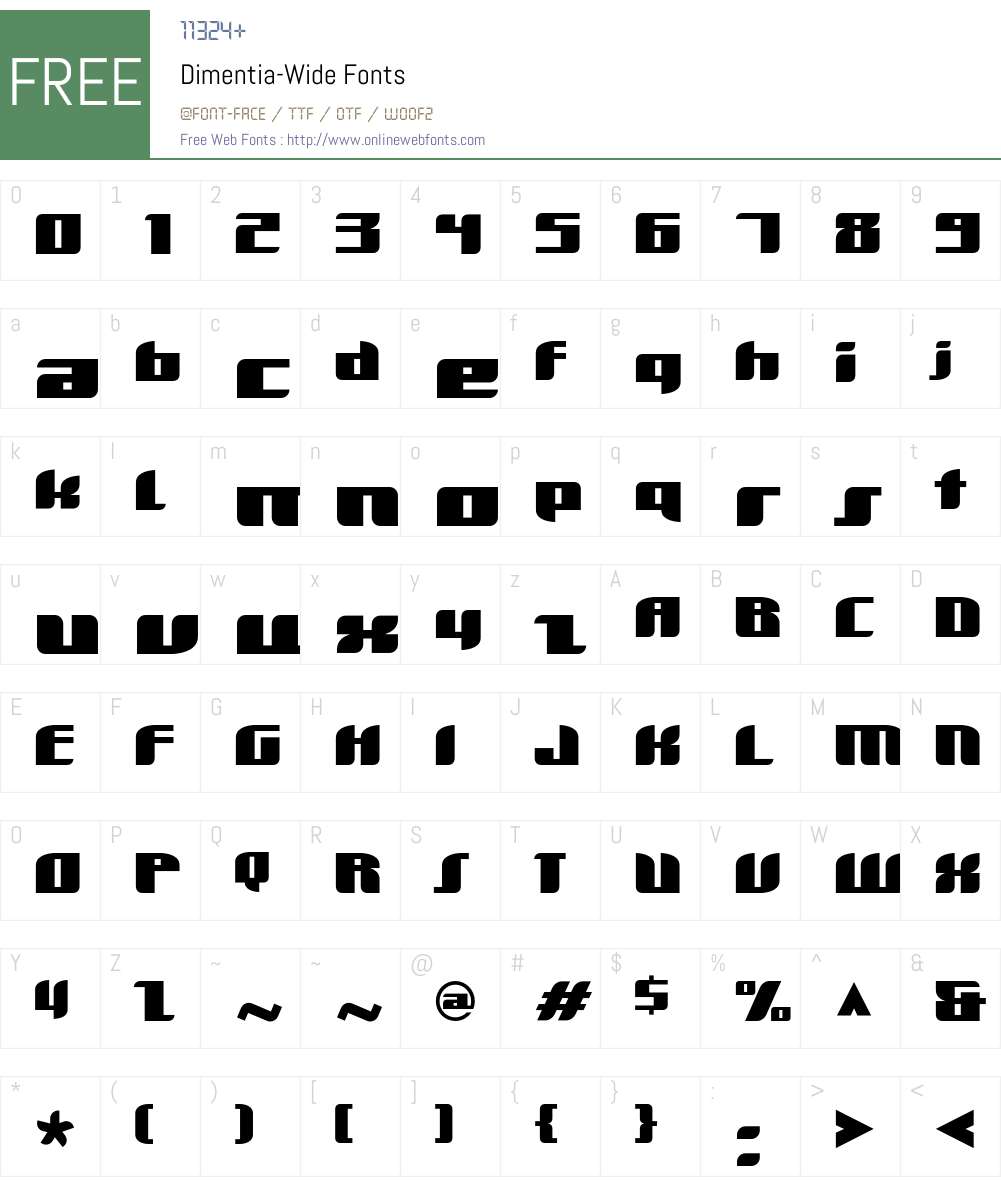 Dimentia Font Screenshots