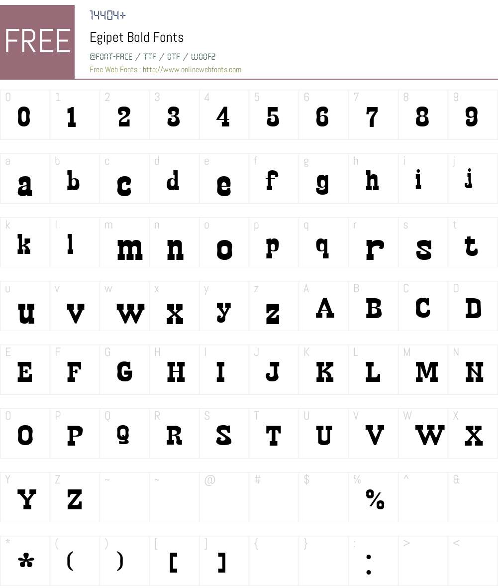 Egipet Font Screenshots