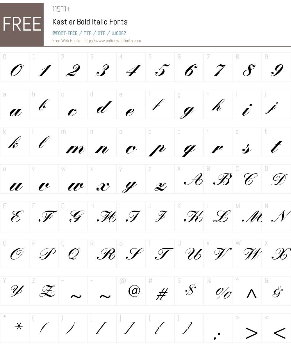 Kastler Font Screenshots