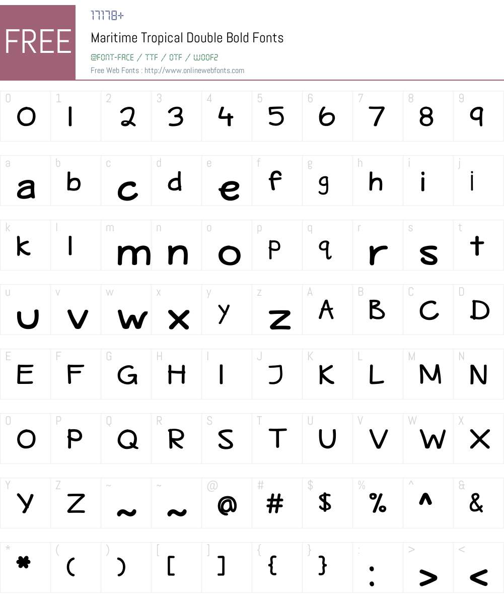 Maritime Tropical Double Font Screenshots