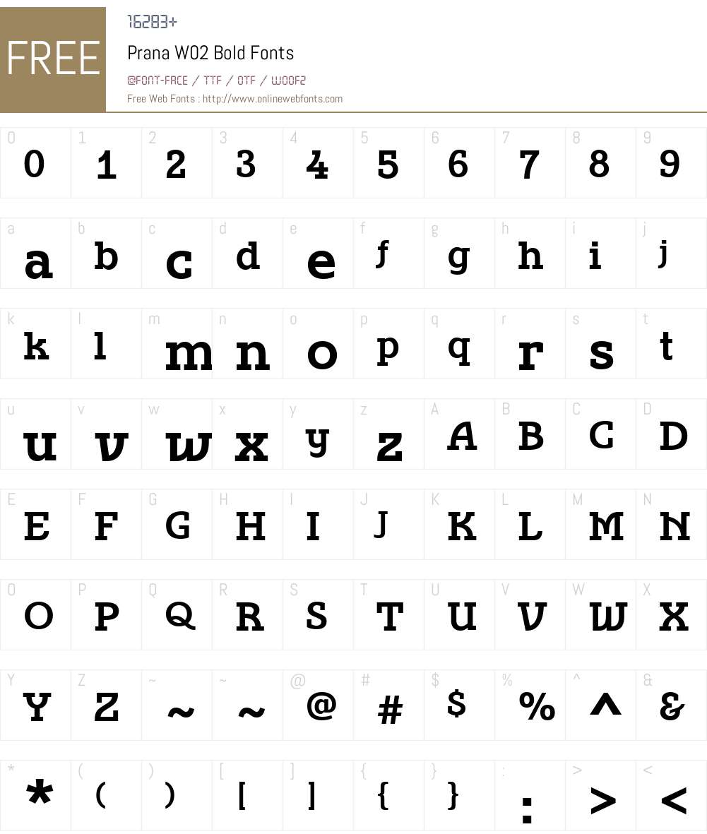 Prana Font Screenshots