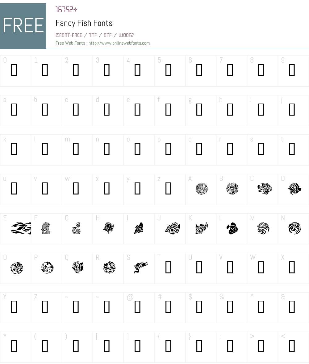 Fancy Fish Font Screenshots