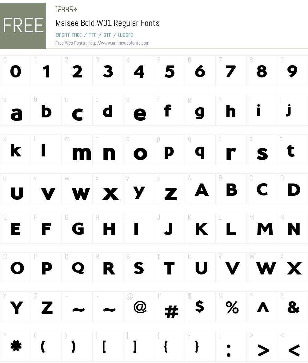 MaiseeBoldW01-Regular Font Screenshots