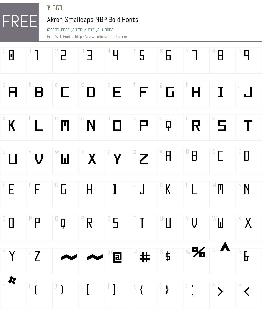 Akron Smallcaps NBP Font Screenshots