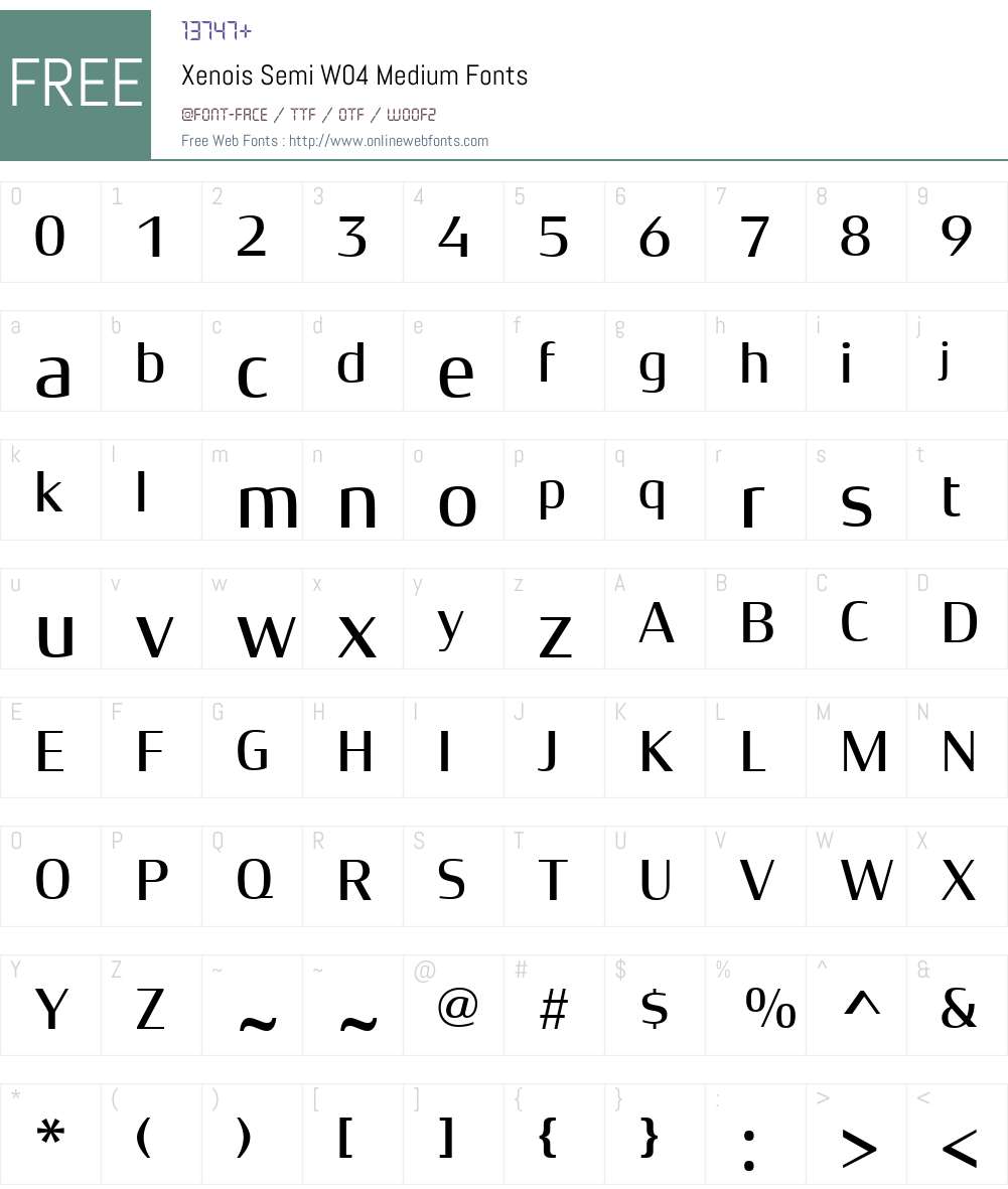 Xenois Semi Font Screenshots