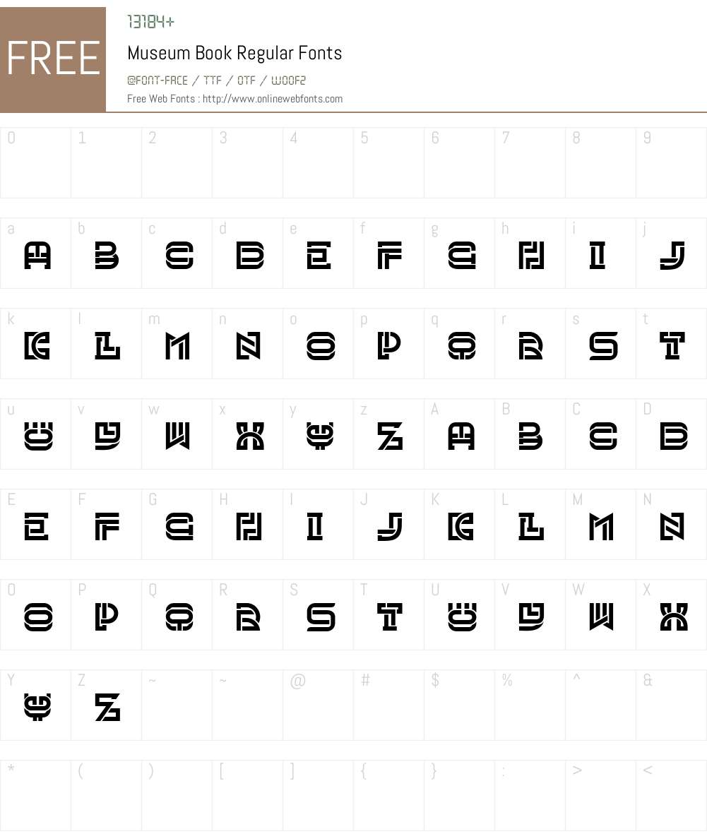 Museum Book Font Screenshots