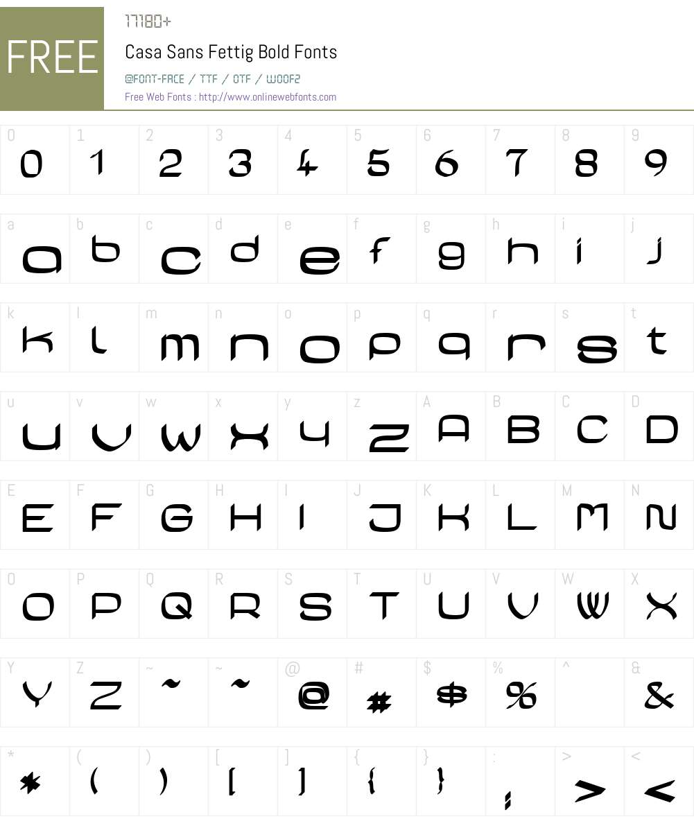Casa Sans Fettig Font Screenshots