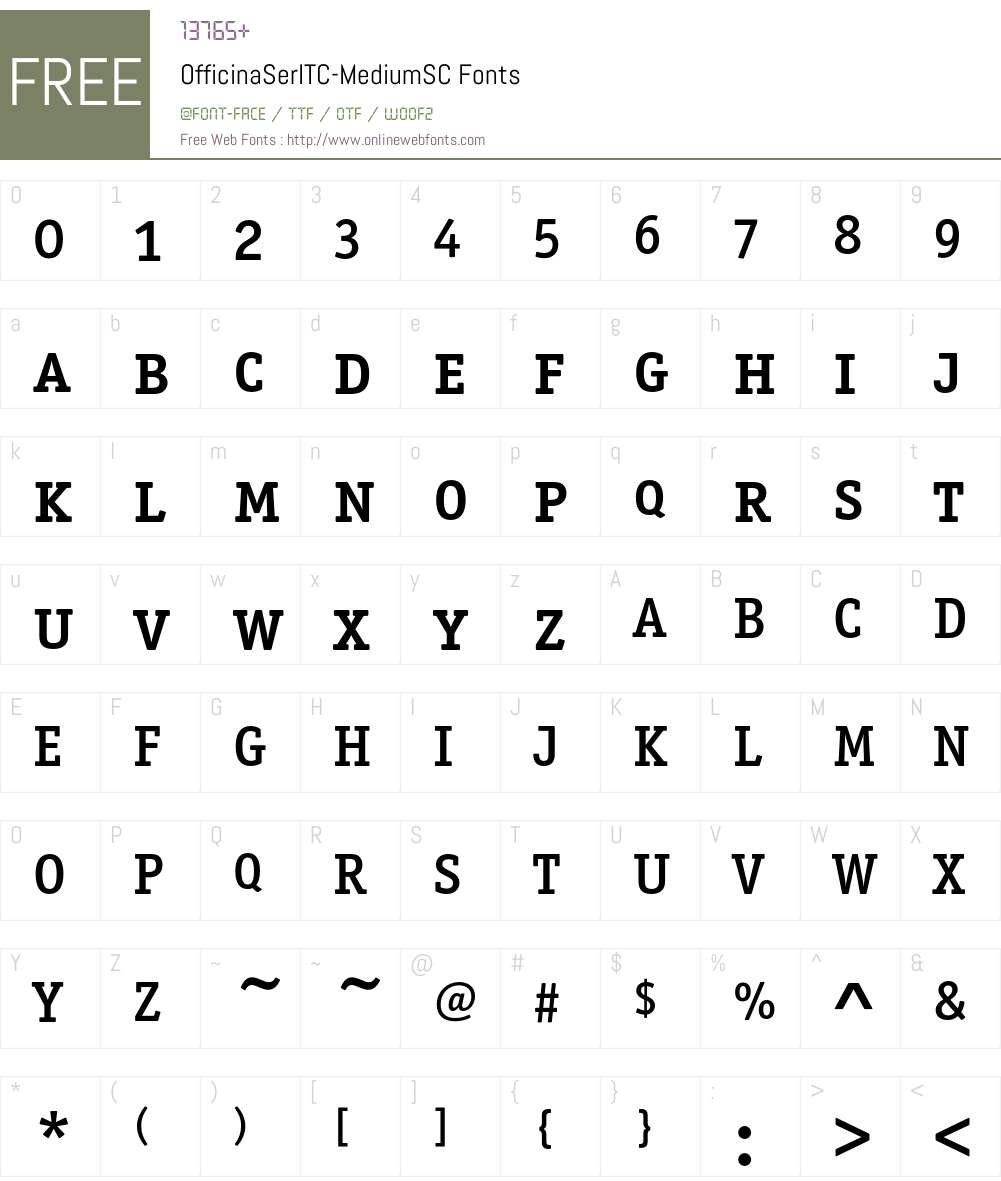OfficinaSerITC Font Screenshots