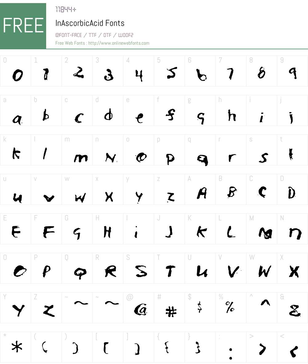 InAscorbicAcid Font Screenshots