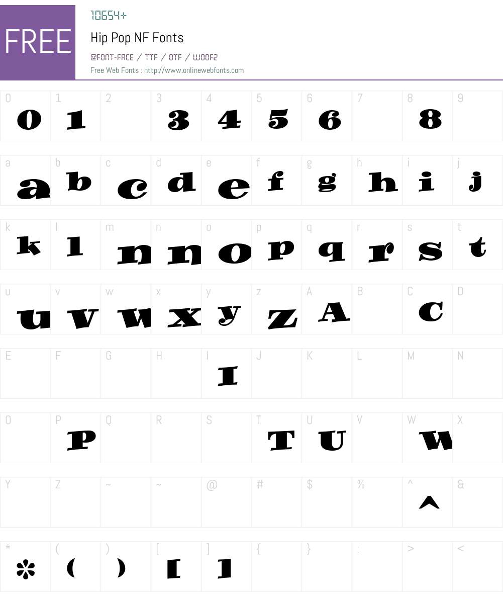 HipPopNF Font Screenshots