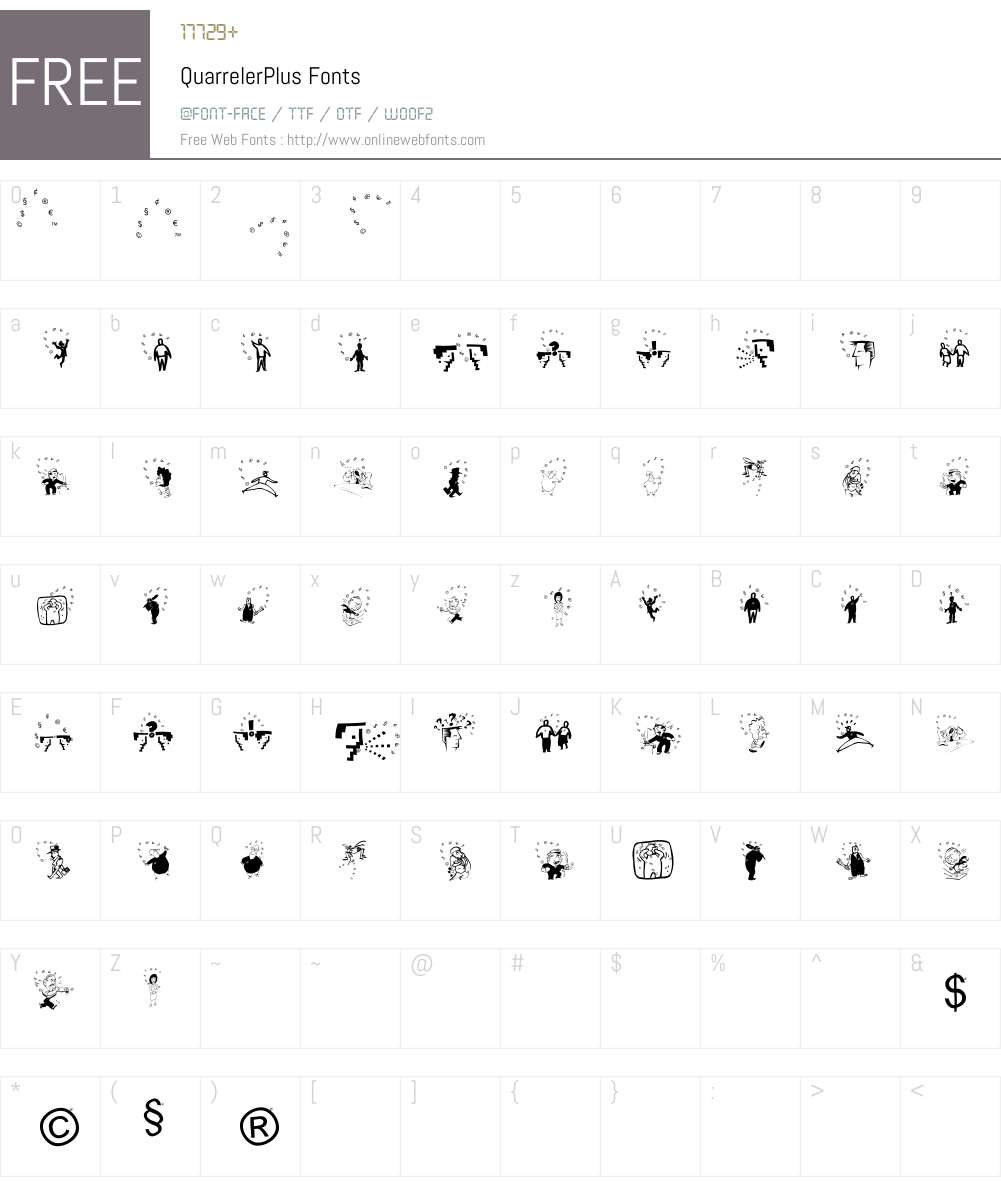 QuarrelerPlus Font Screenshots