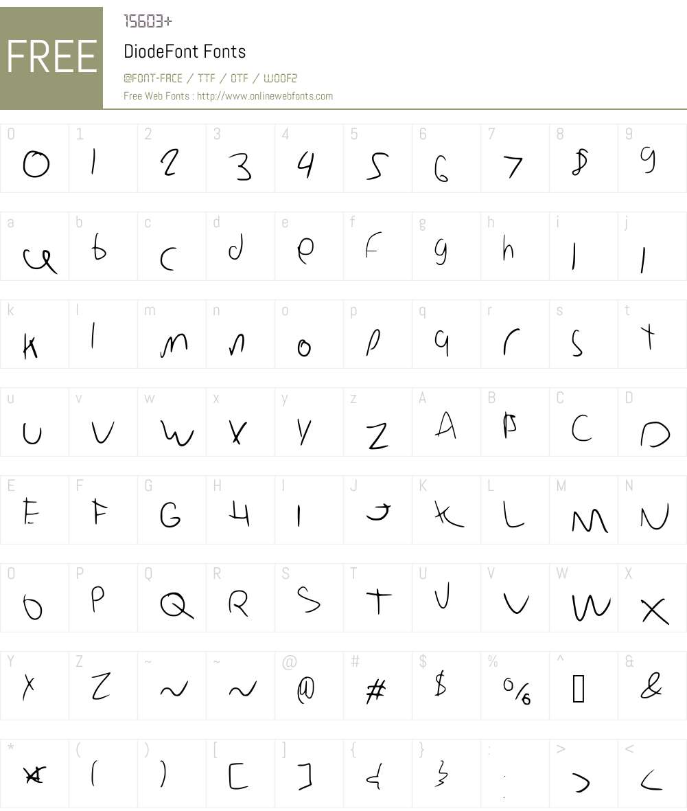 DiodeFont Font Screenshots