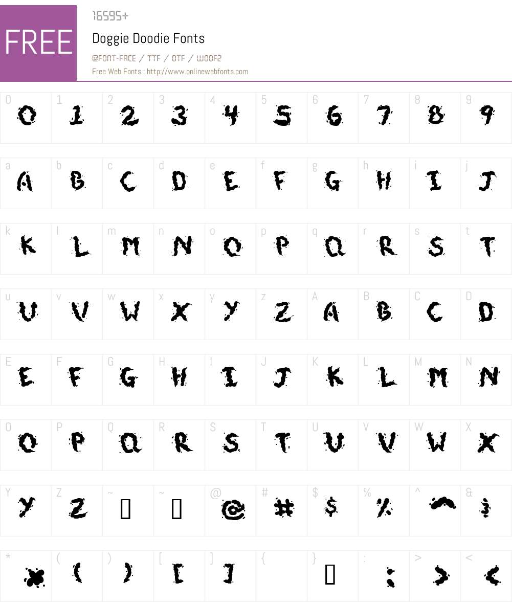 Doggie Doodie Font Screenshots