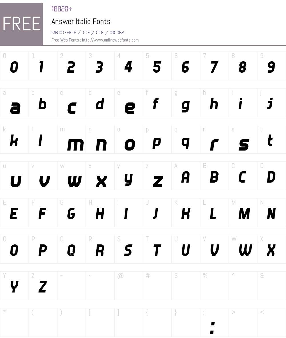 Answer Font Screenshots