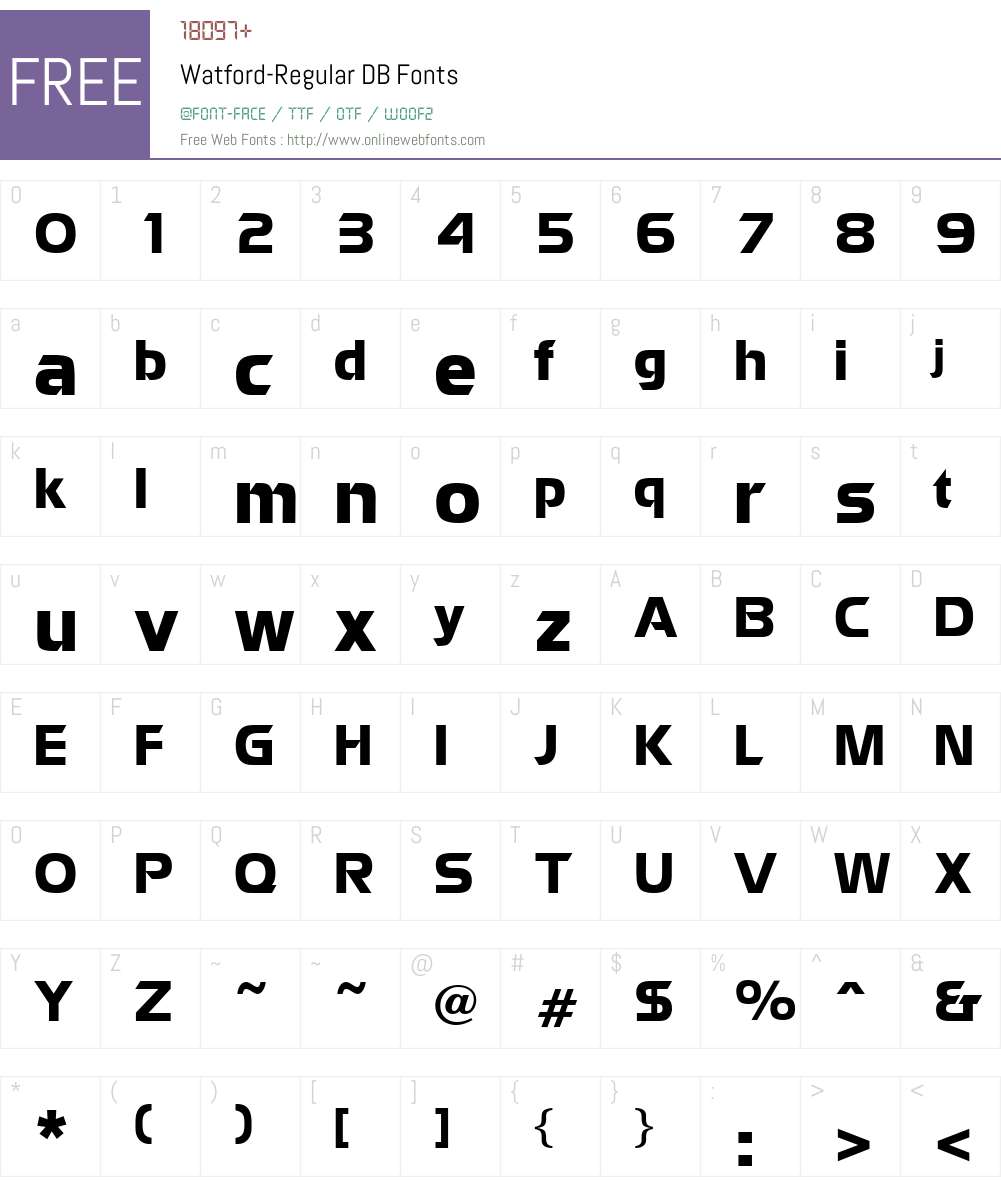 Watford DB Font Screenshots