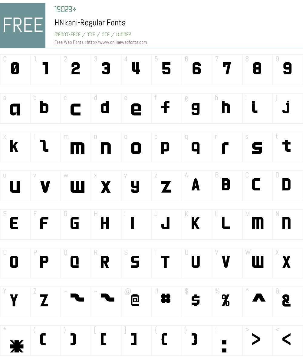 HNkani Font Screenshots