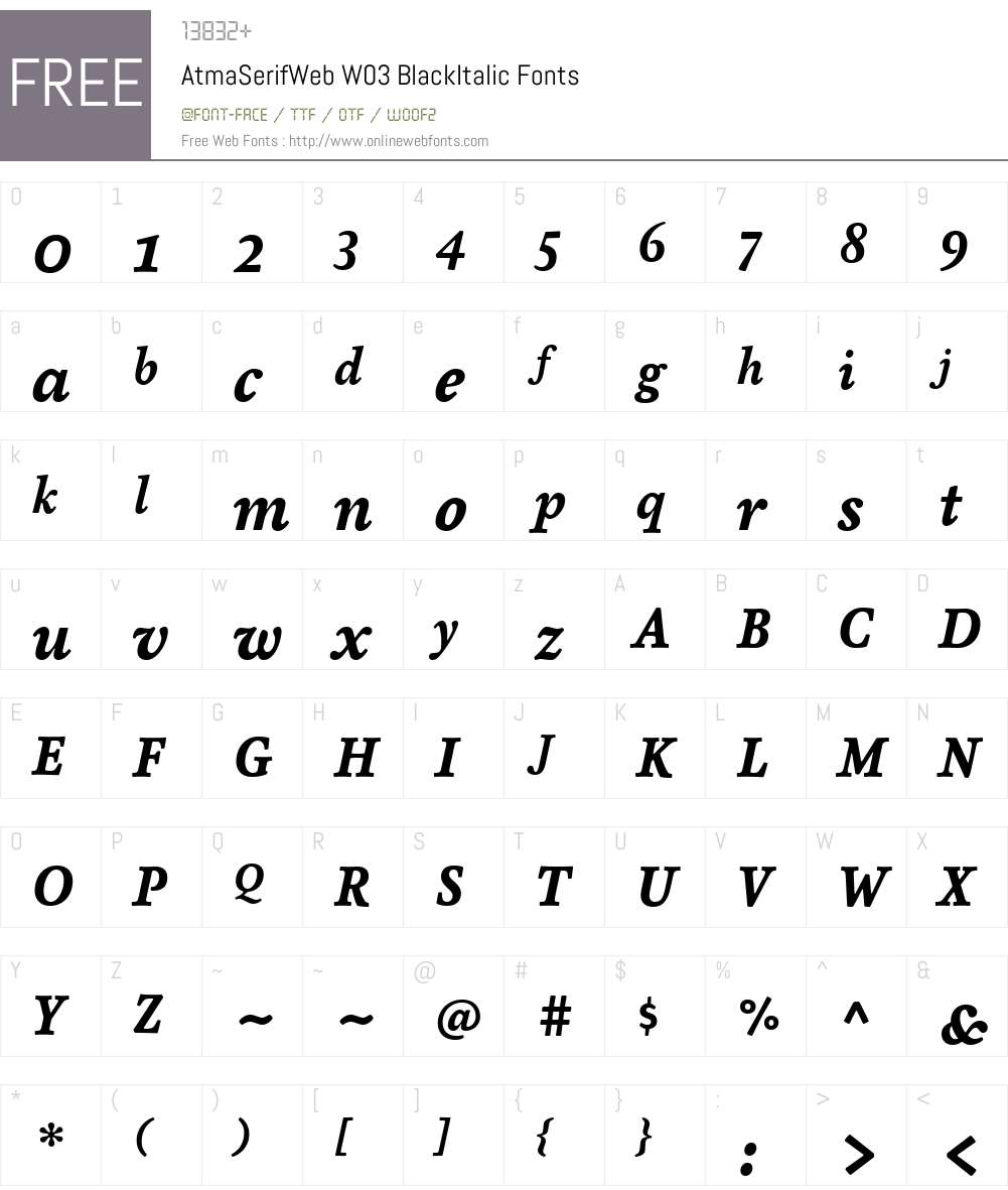 FF Atma Serif Font Screenshots