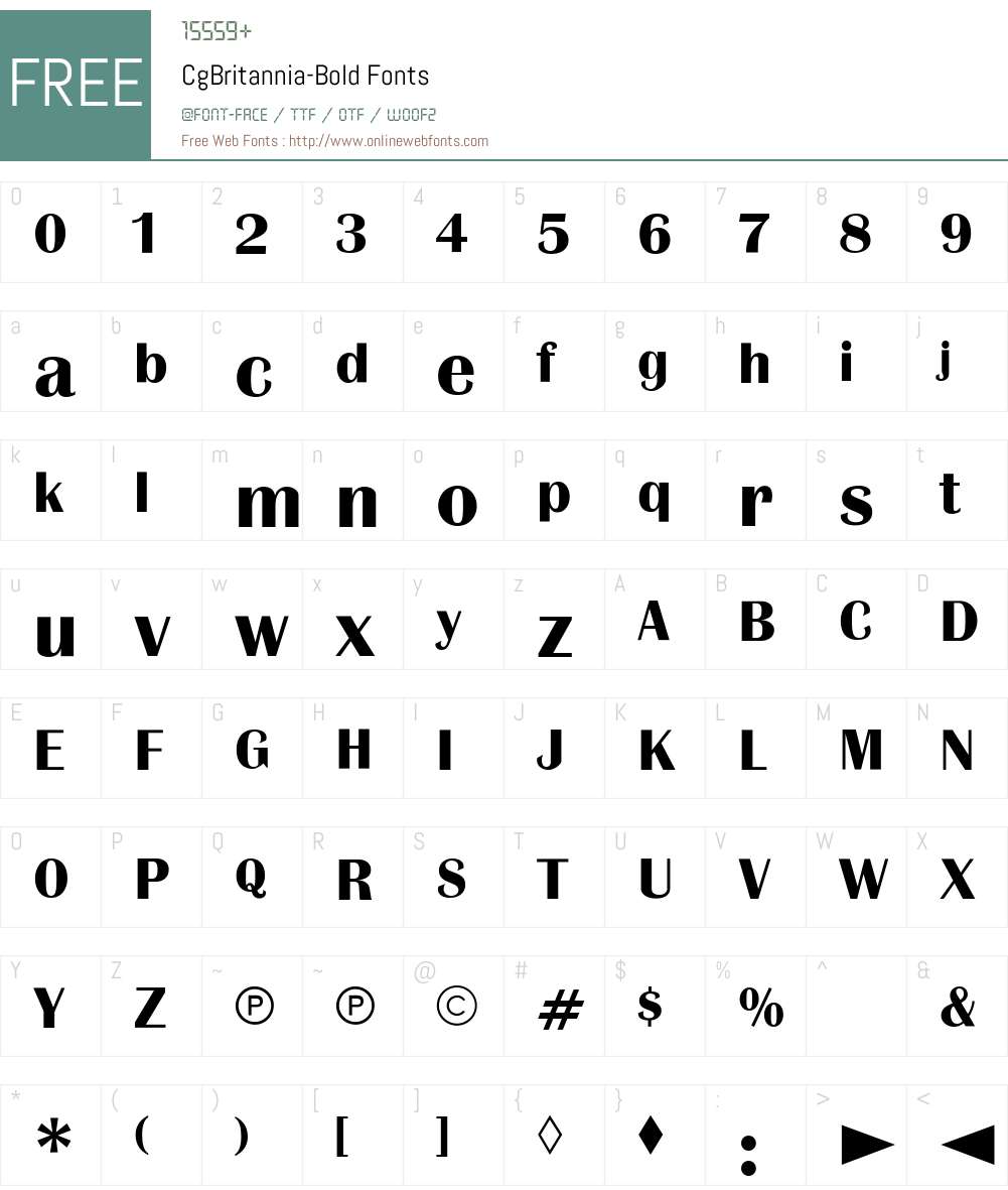 CgBritannia Font Screenshots