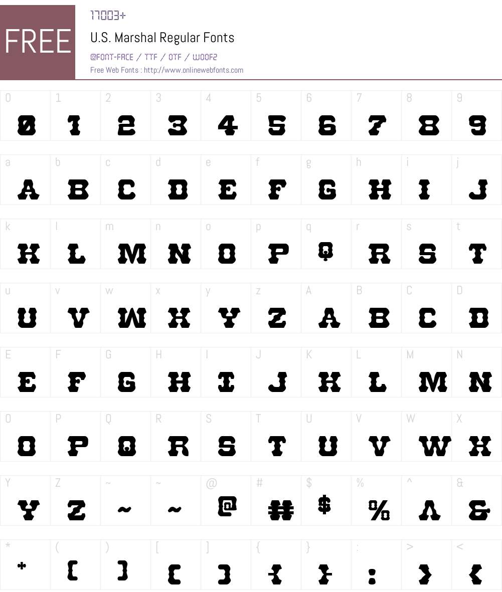 U.S. Marshal Font Screenshots