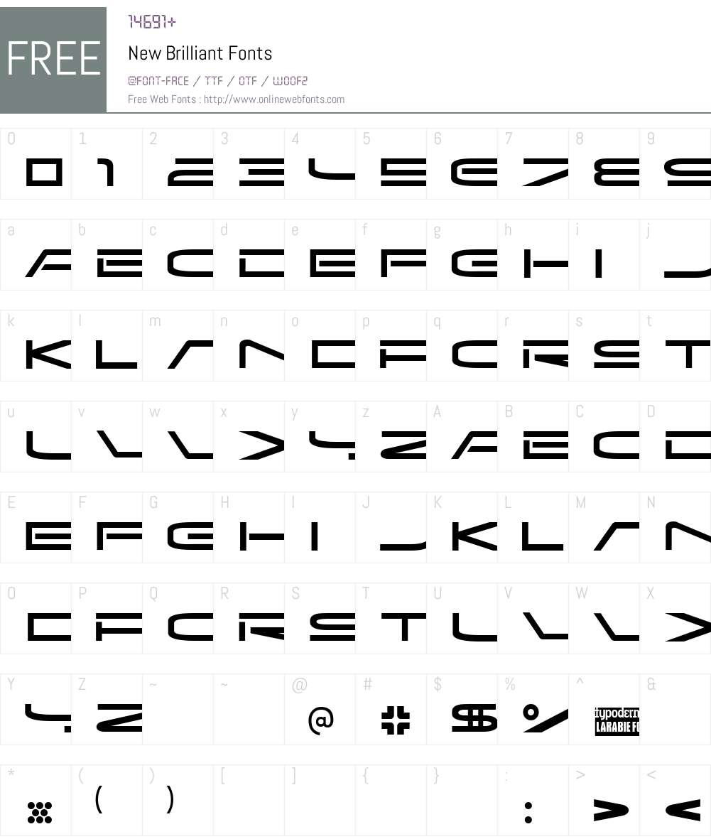 New Brilliant Font Screenshots