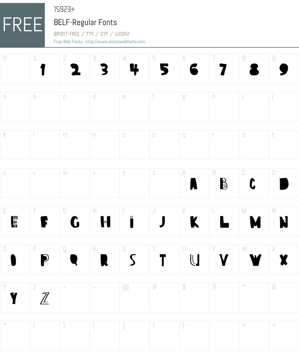 BELF Font Screenshots