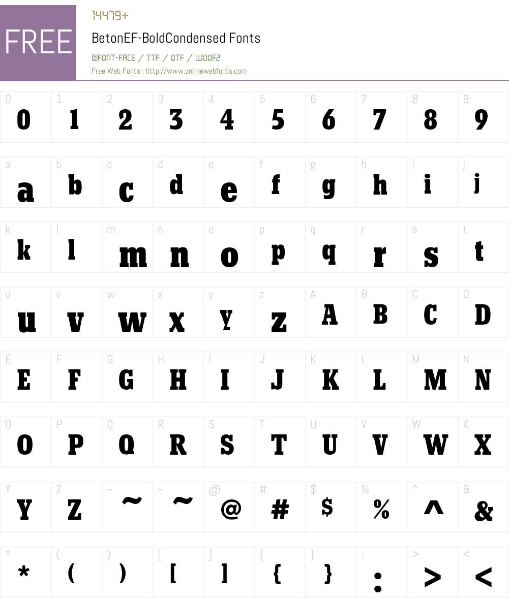 BetonEF Font Screenshots