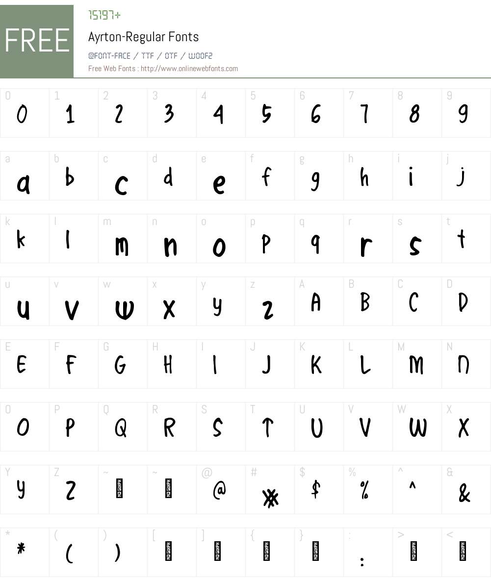Ayrton Font Screenshots