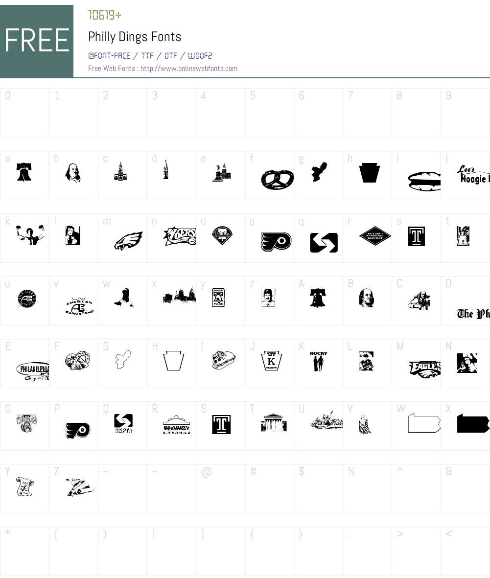 Philly Dings Font Screenshots