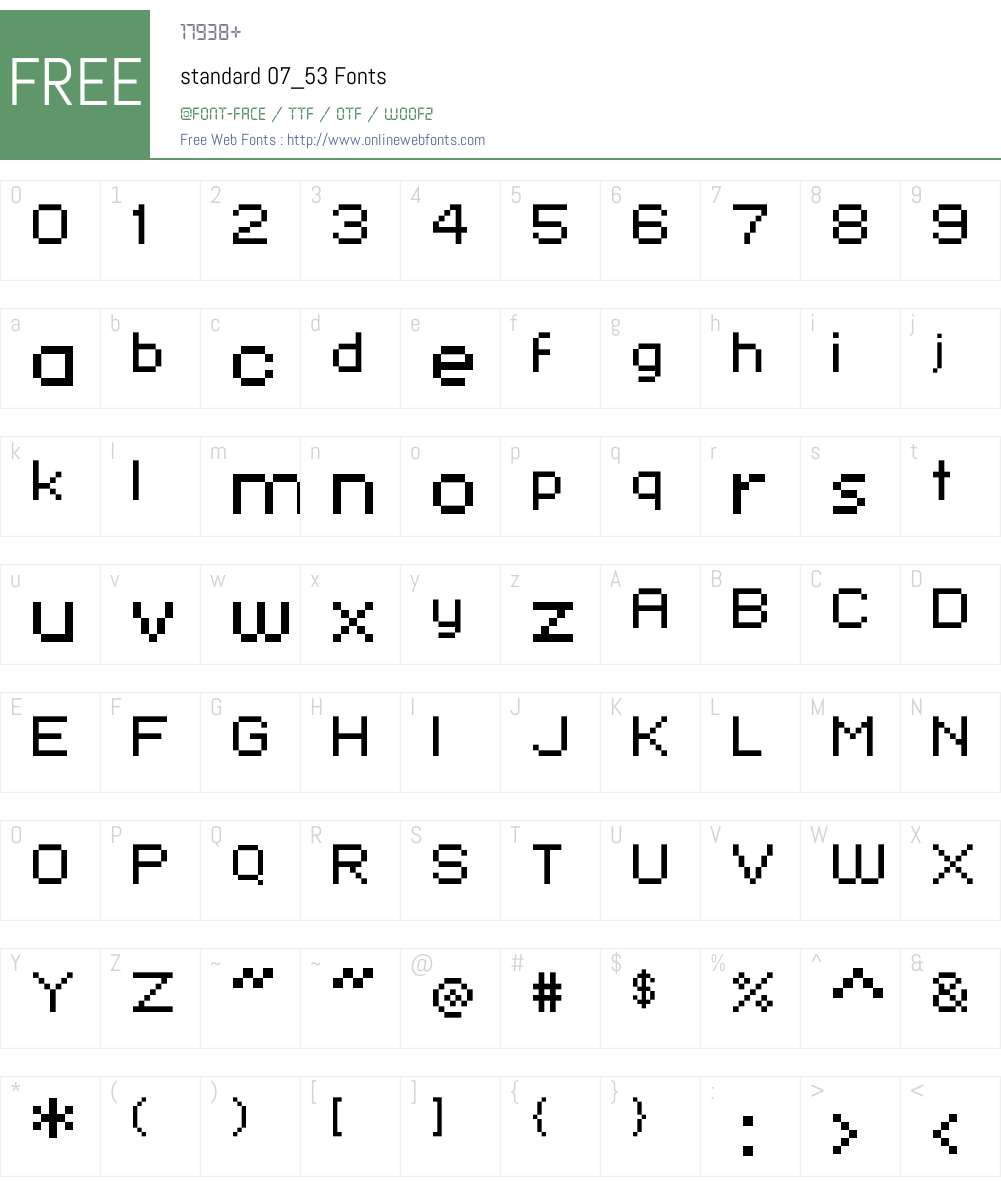 standard 07_53 Font Screenshots