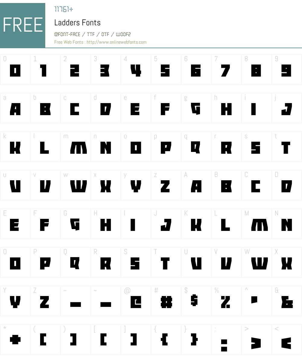 Ladders Font Screenshots