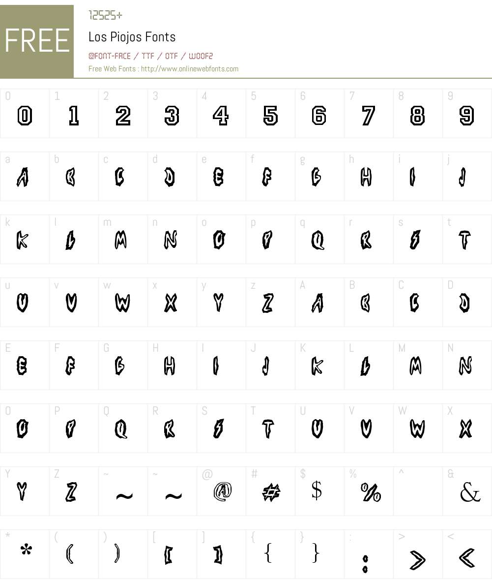 Los Piojos Font Screenshots