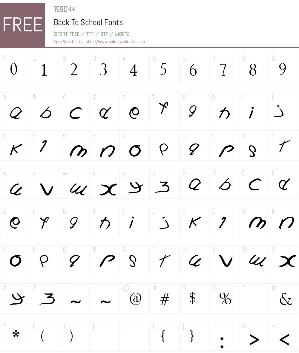 Back To School Font Screenshots