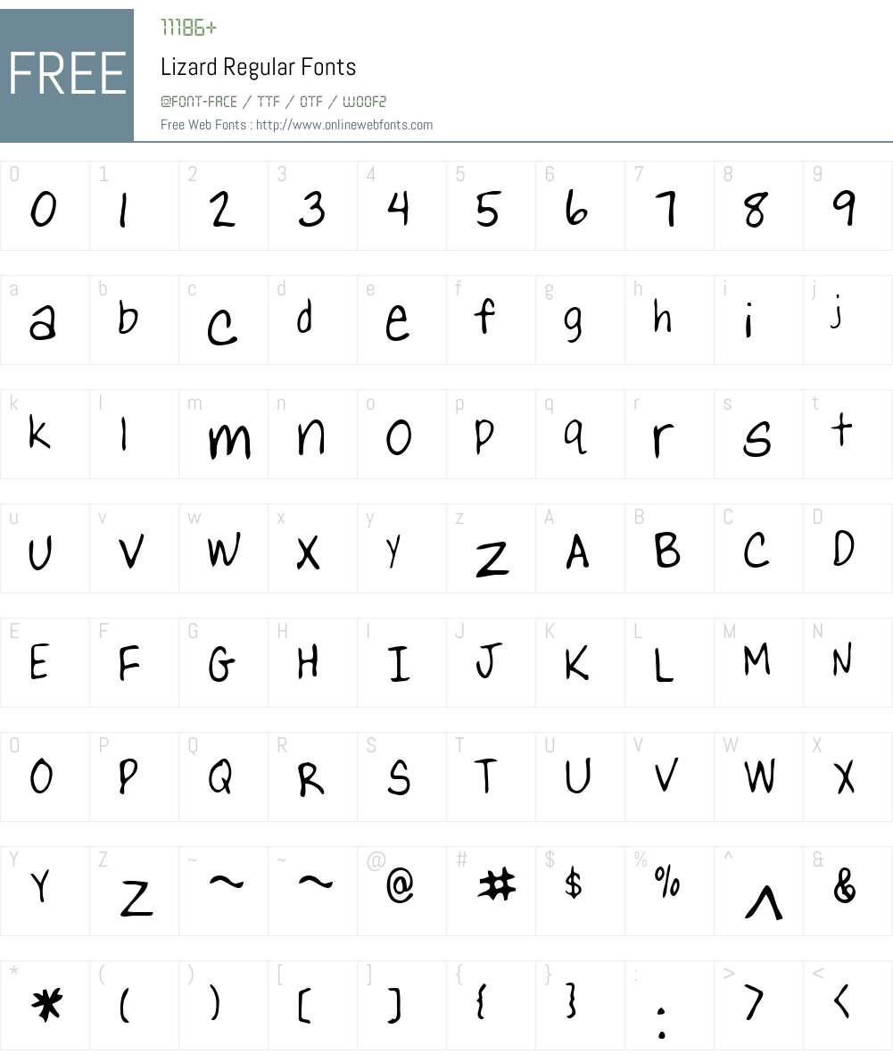 Lizard Font Screenshots