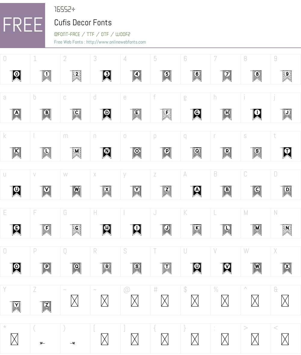 Cufis Decor Font Screenshots