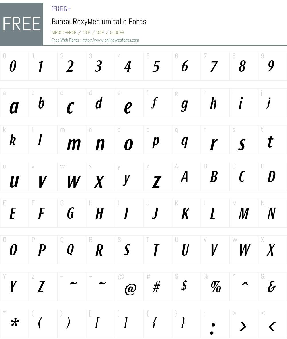 Bureau Font Screenshots