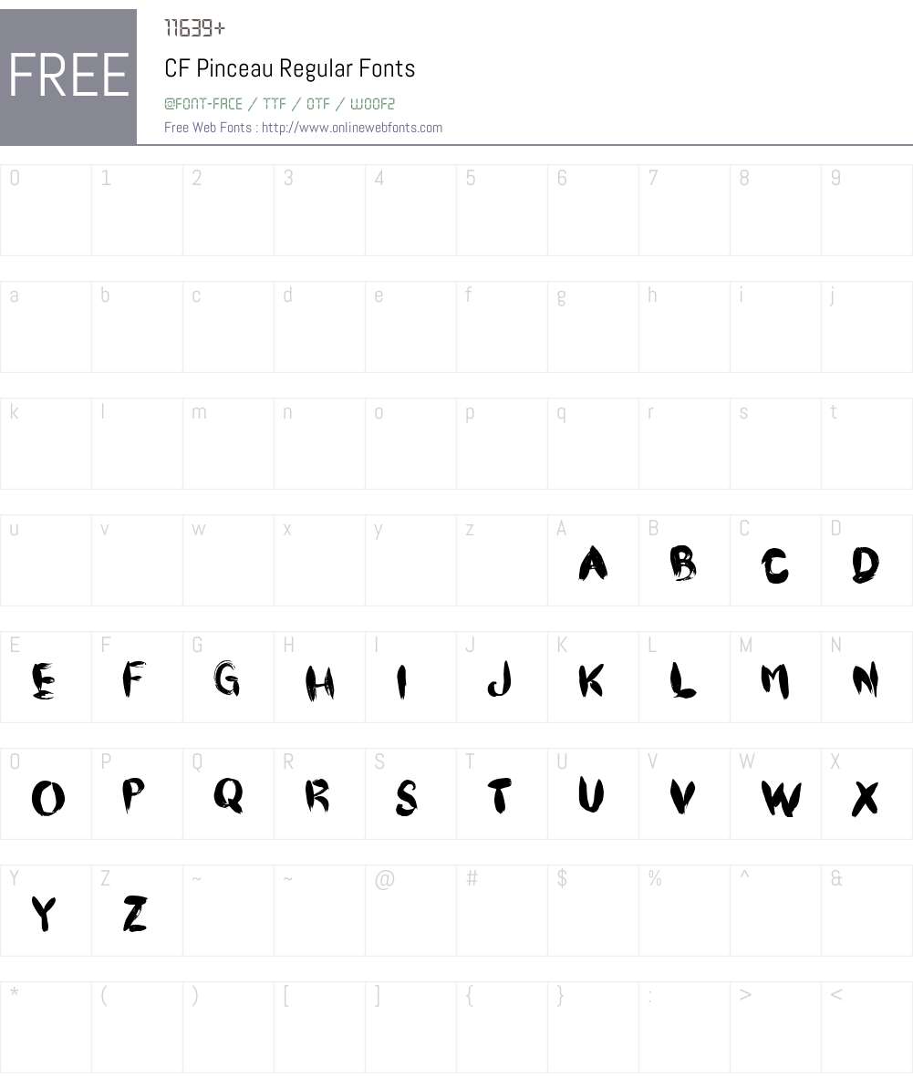 CF Pinceau Font Screenshots