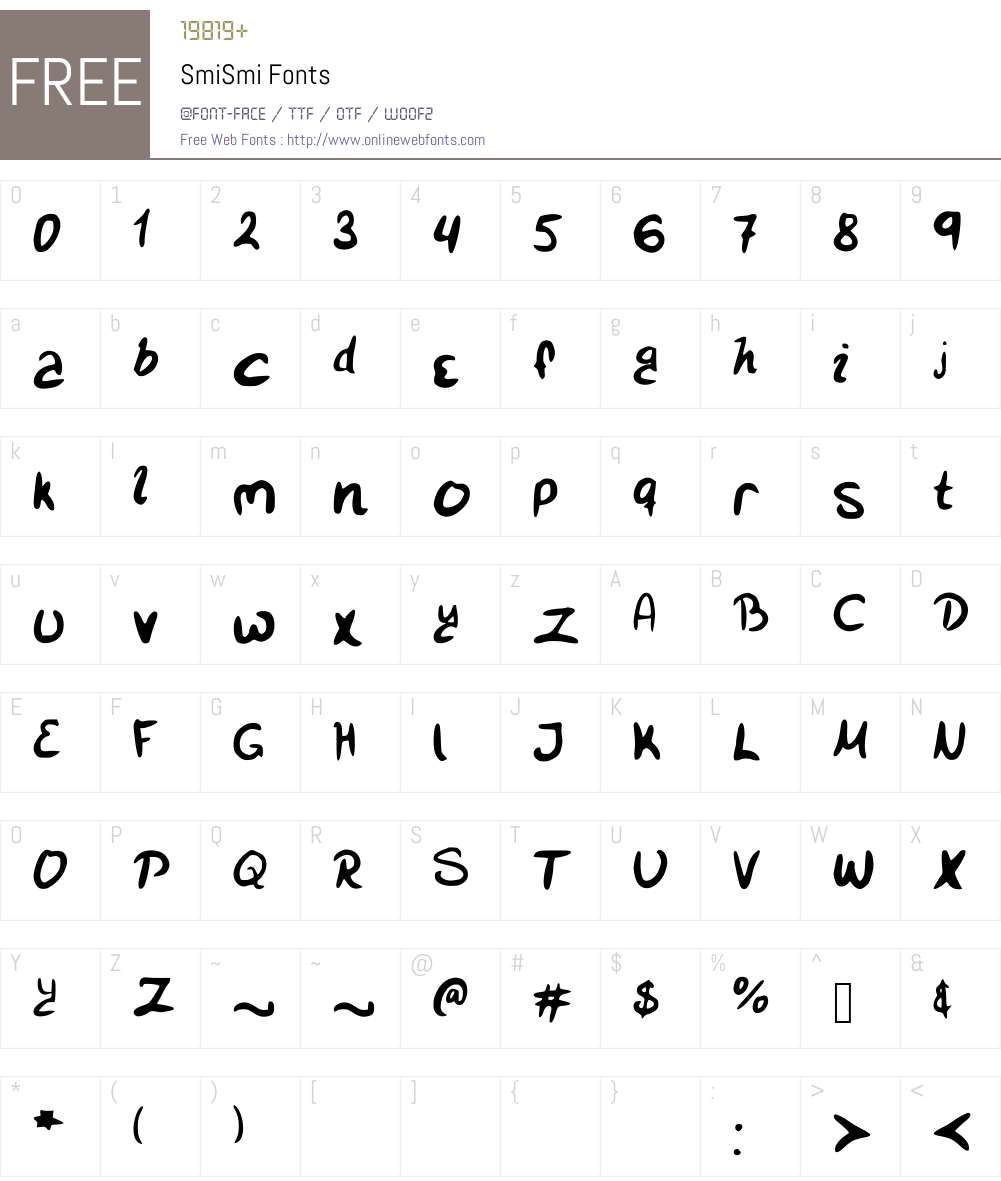 SmiSmi Font Screenshots