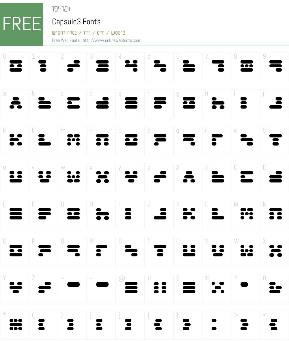 Capsule3 Font Screenshots