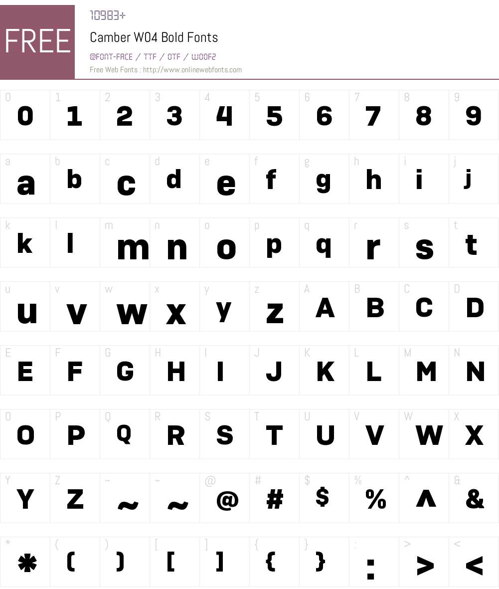 Camber Font Screenshots