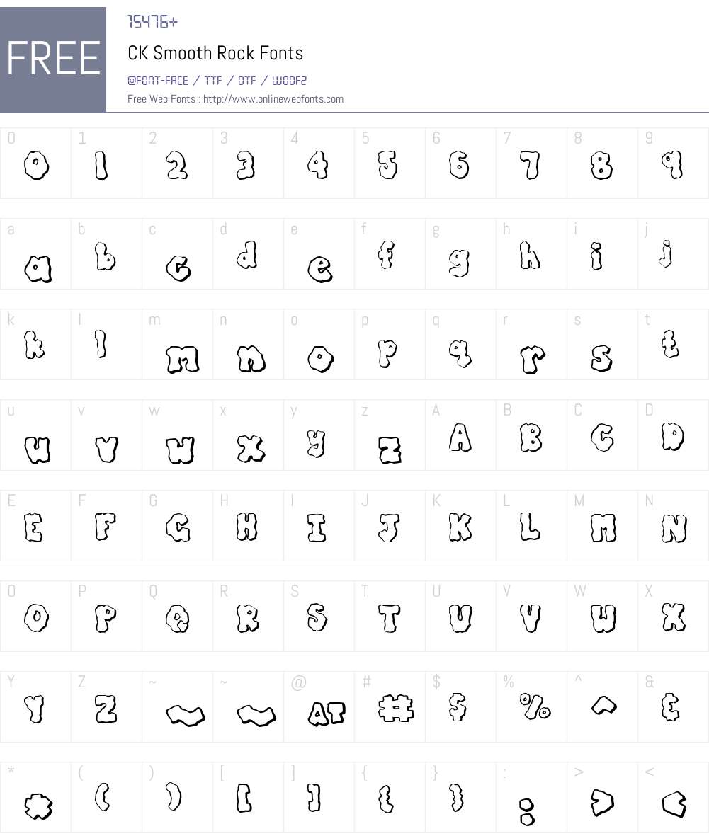 CK Smooth Rock Font Screenshots