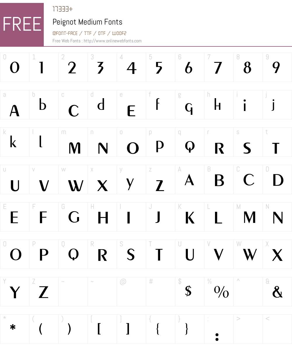 Peignot BQ Font Screenshots