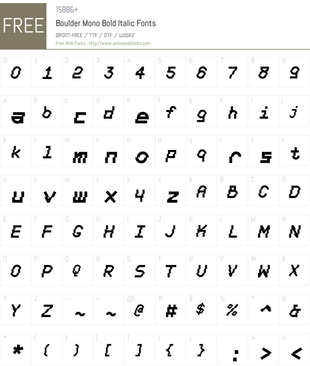 Boulder Mono Font Screenshots