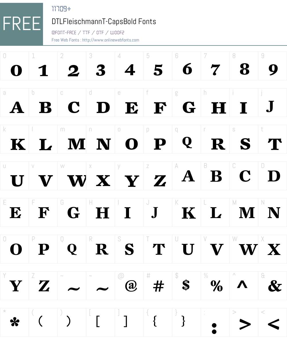 DTLFleischmannT Font Screenshots
