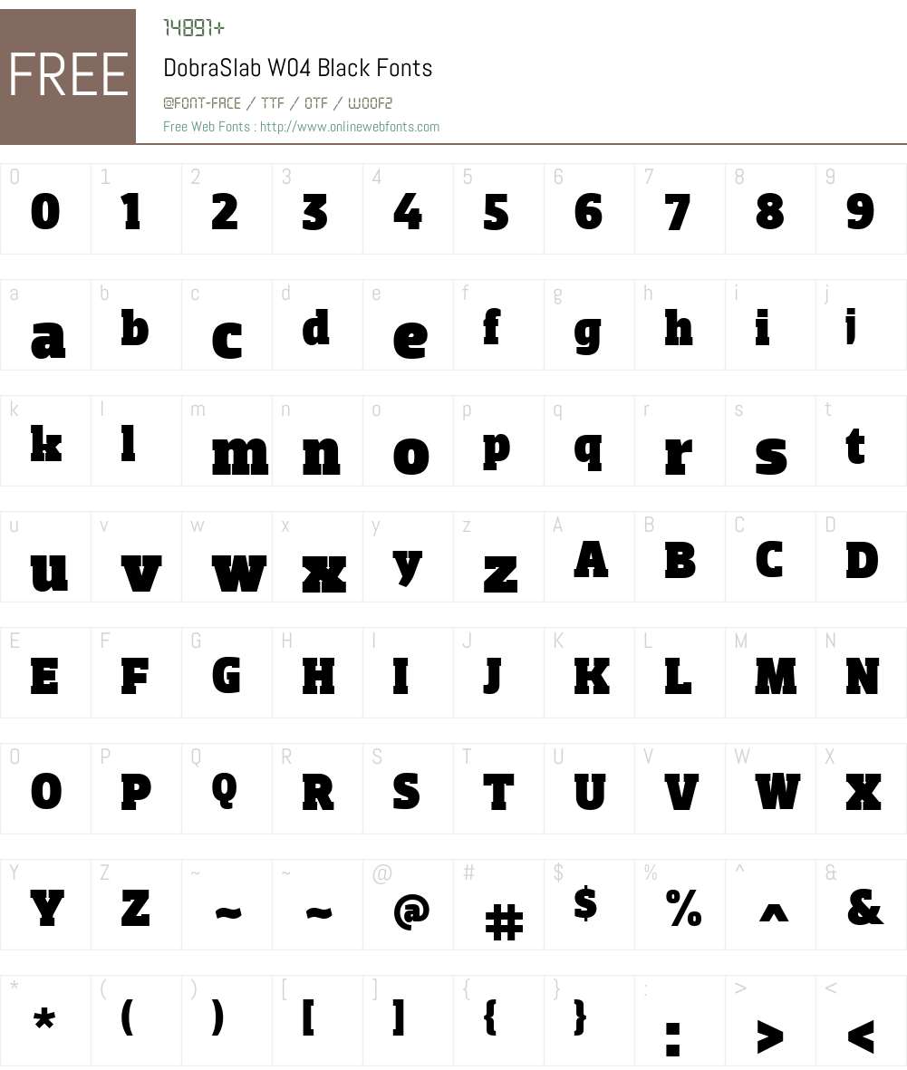 Dobra Slab Font Screenshots