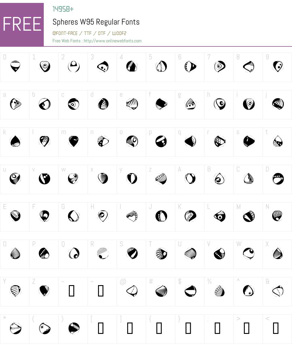 Spheres Font Screenshots