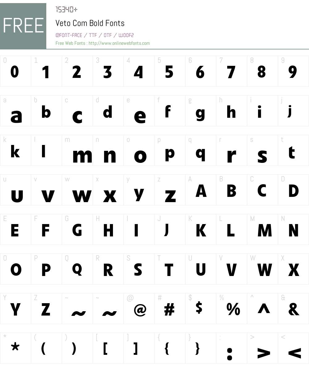 Veto Com Font Screenshots