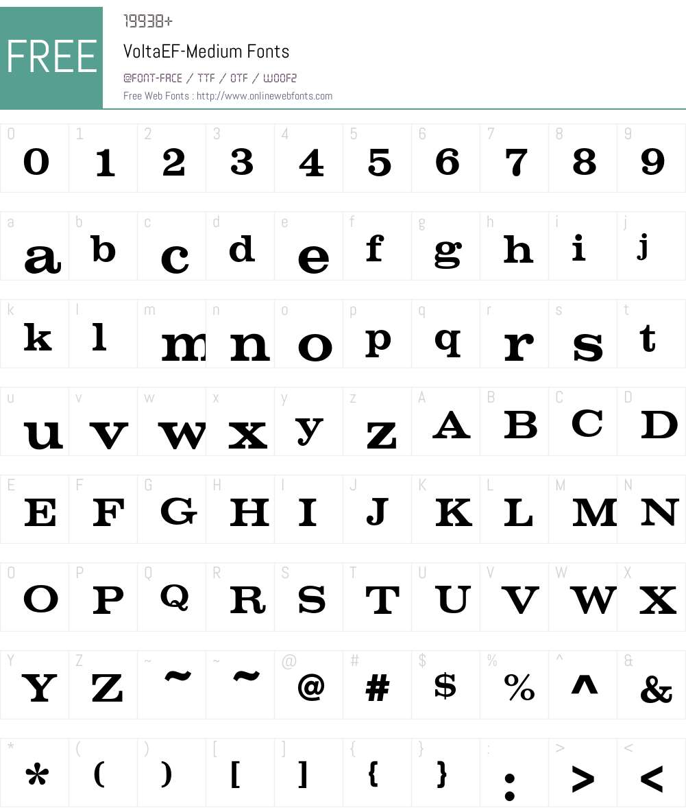 VoltaEF-Medium Font Screenshots