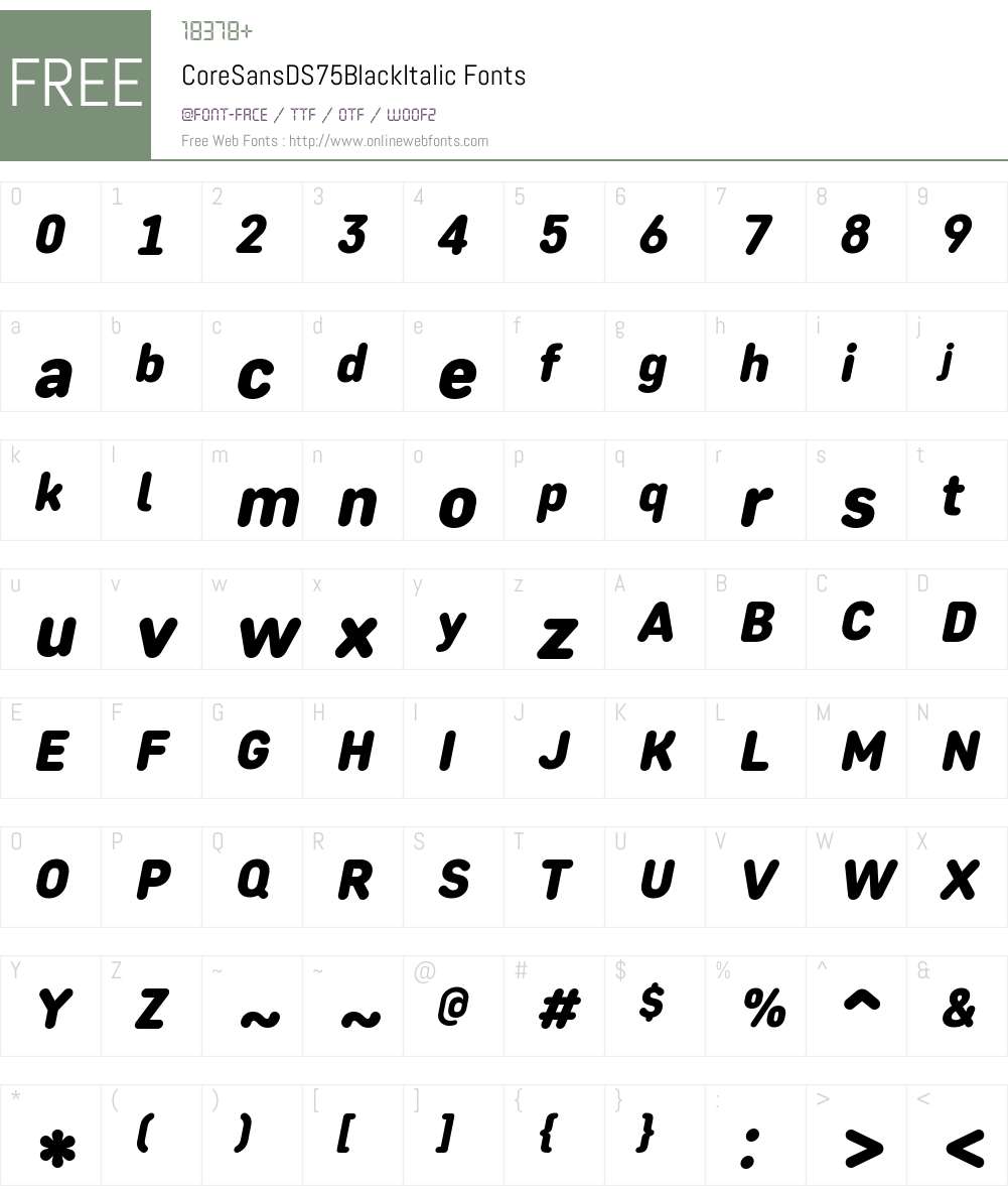 Core Sans DS 75 Black Font Screenshots