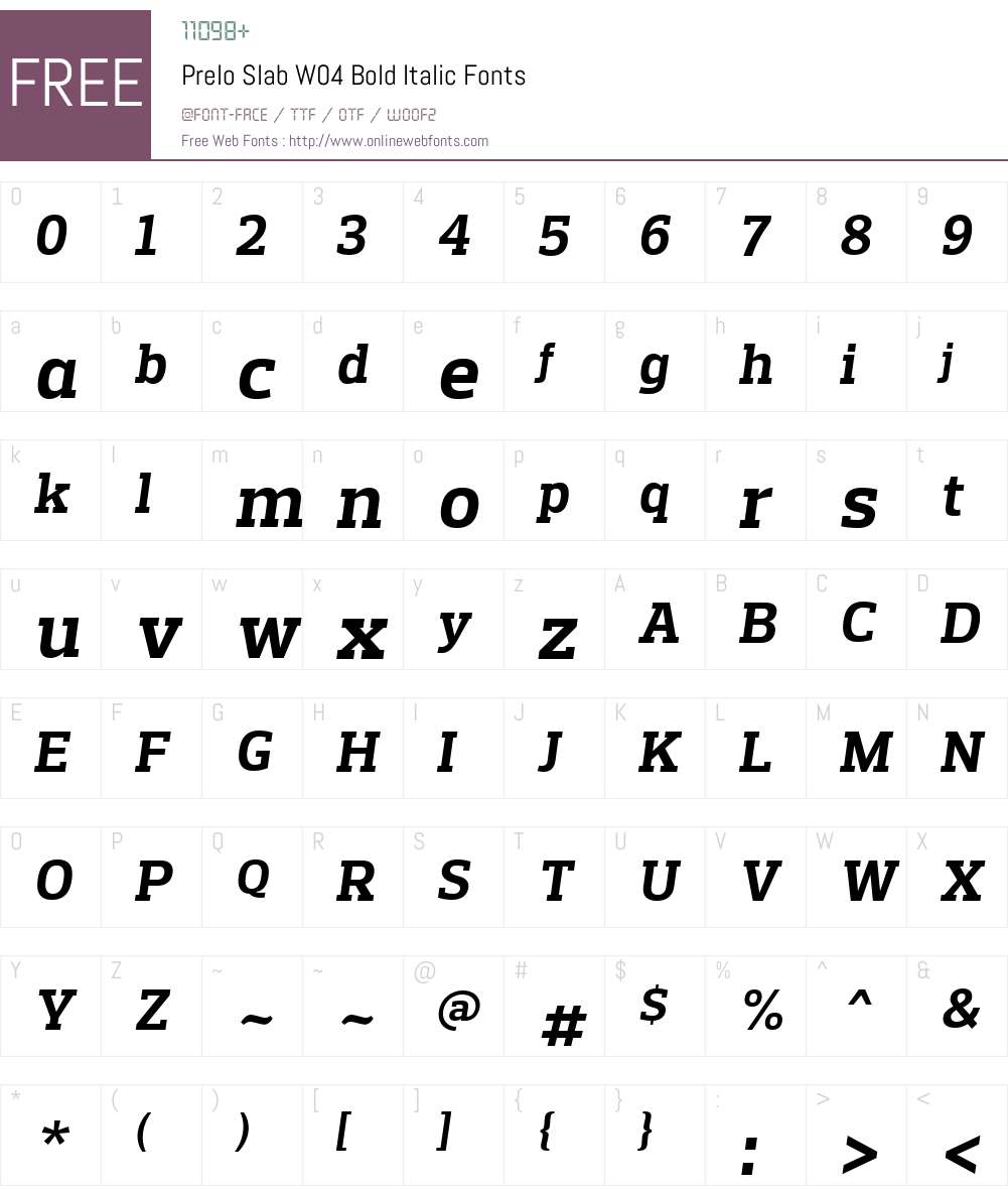 Prelo Slab Font Screenshots